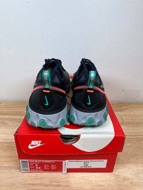 Nike React Element 87 Black Neptune Green