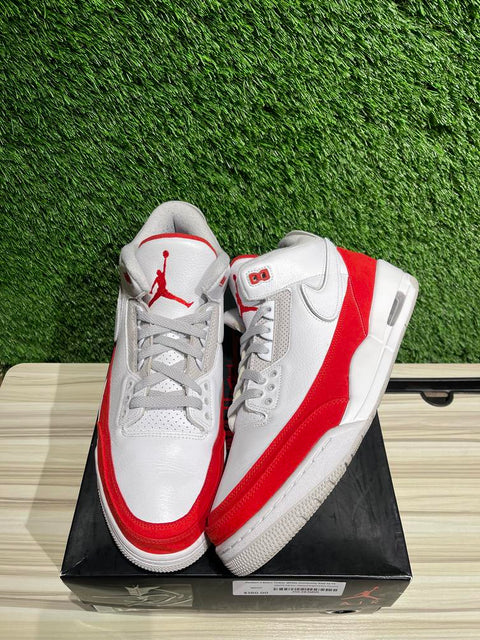 Jordan 3 Retro Tinker White University Red Sz 14