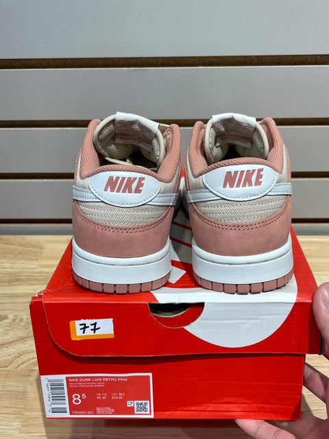 Nike Dunk Low PRM Red Stardust Sz 8.5
