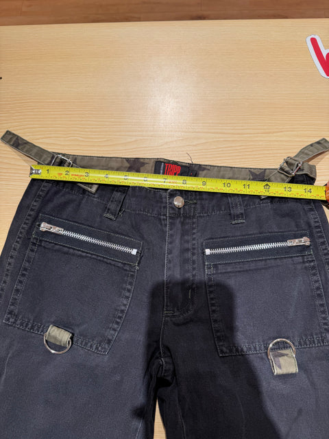 Unique Tripp NYC Pants Sz 14W x 29L Goth Baggy Y2K Wide Leg Vtg