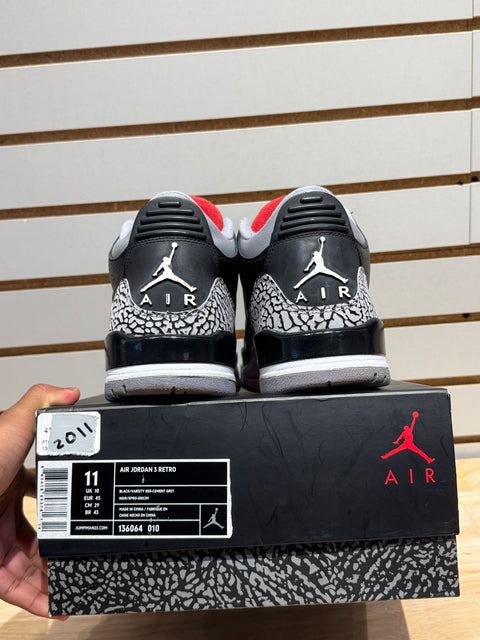 Jordan 3 Retro Black Cement (2011) Sz 11