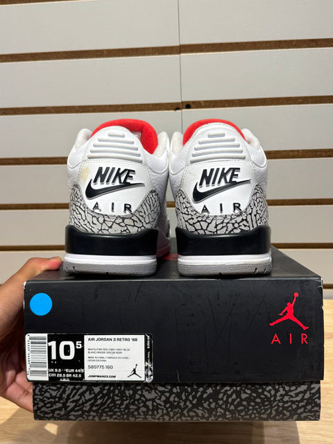 Jordan 3 Retro White Cement '88 Dunk Contest (2013) Sz 10.5