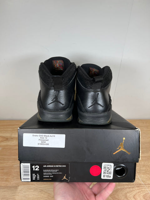 Jordan 10 Retro Drake OVO Black