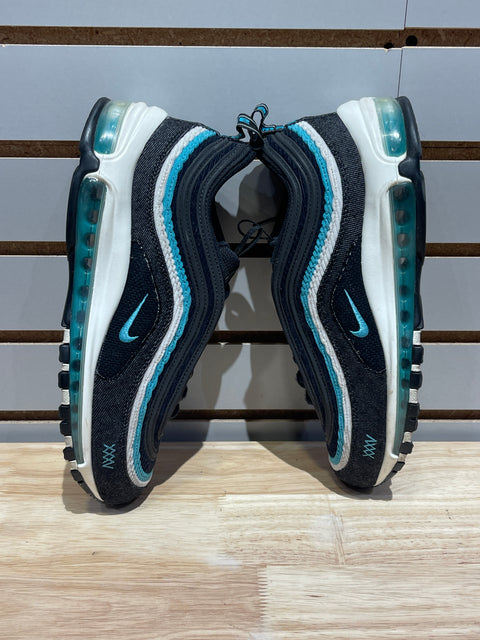 Nike Air Max 97 Black Sport Turquoise Sz 9