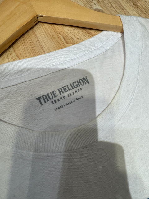 True Religion Embroidered Big Buddha Tee Sz L