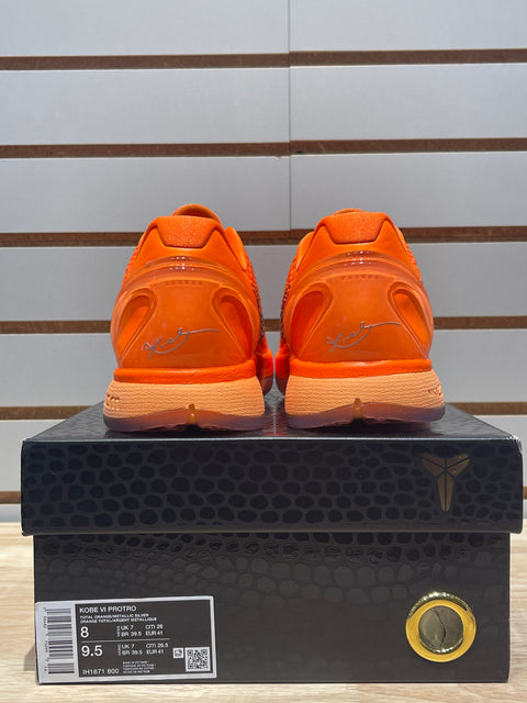 Nike Kobe 6 Protro Total Orange Sz 8