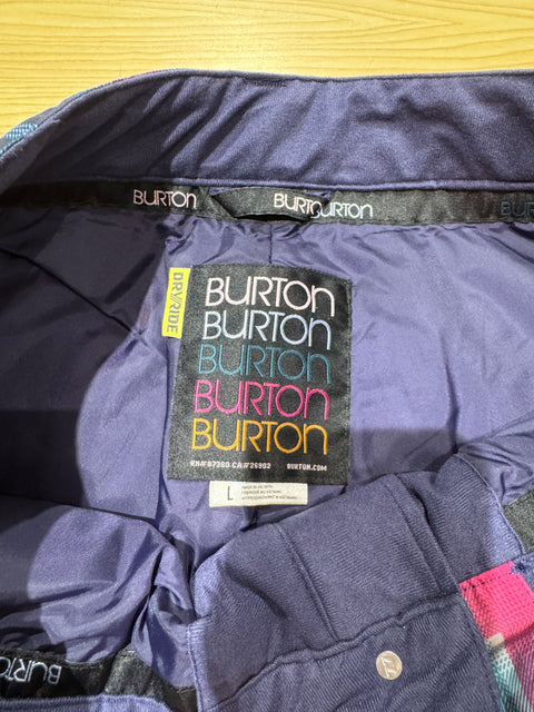 NWT Women's Burton Society Hex Radiant Plaid Pants Sz L