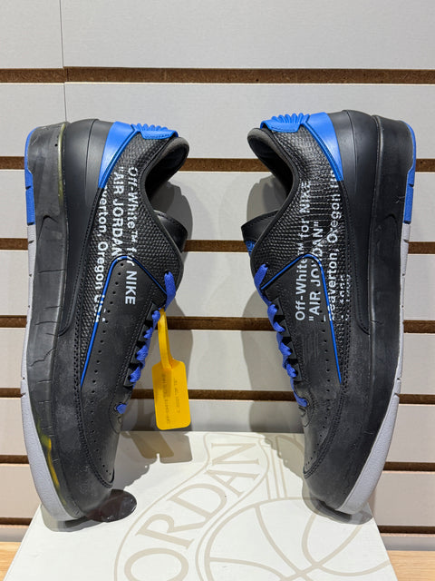 Jordan 2 Retro Low SP Off-White Black Blue Sz 13