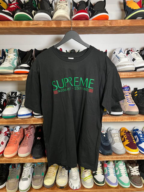 Supreme Black Nuova York Tee Sz XL