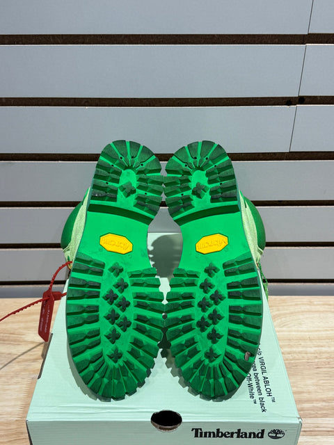 Timberland 6" Boot Off White Green Velvet Sz 5.5M/7W