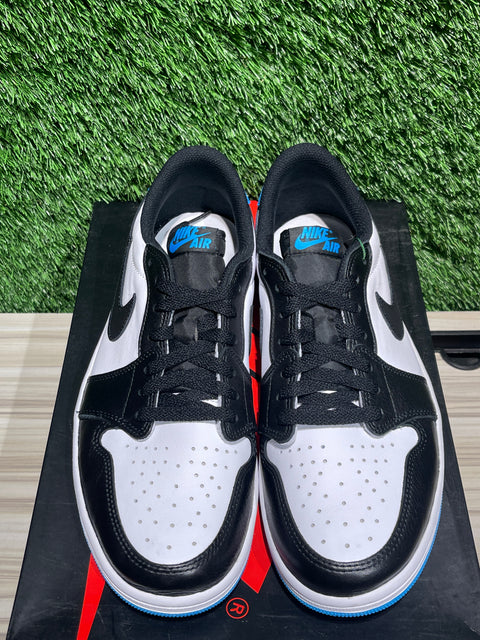 Jordan 1 Retro Low OG Black Dark Powder Blue Sz 11M