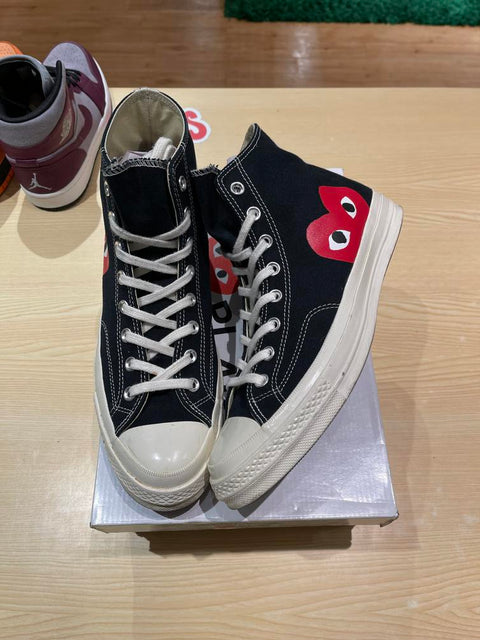 Converse Chuck Taylor All Star 70 Hi Comme des Garcons Black Sz 10