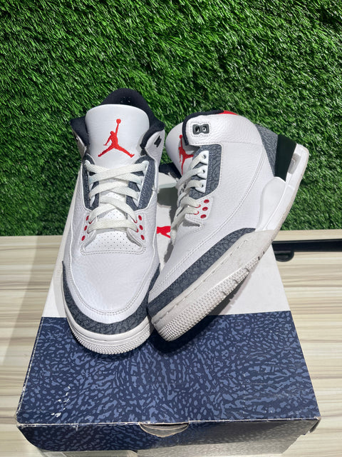 Jordan 3 Retro SE Fire Red Denim (2020) Sz 10.5