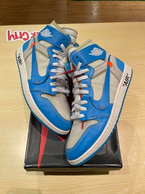 Jordan 1 Retro High Off-White University Blue Sz 10.5