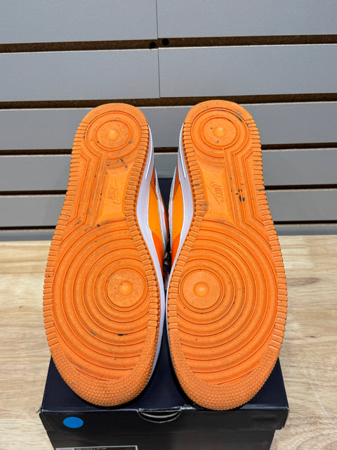 Nike Air Force 1 Low '07 Orange White Patent Sz 13