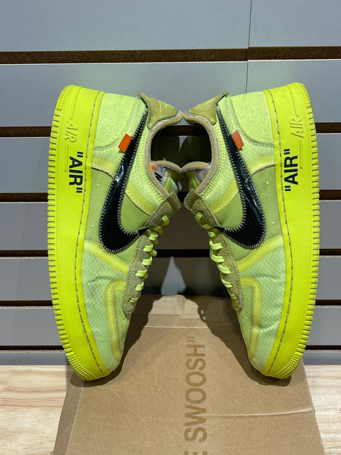 Nike Air Force 1 Low Off-White Volt Sz 9.5