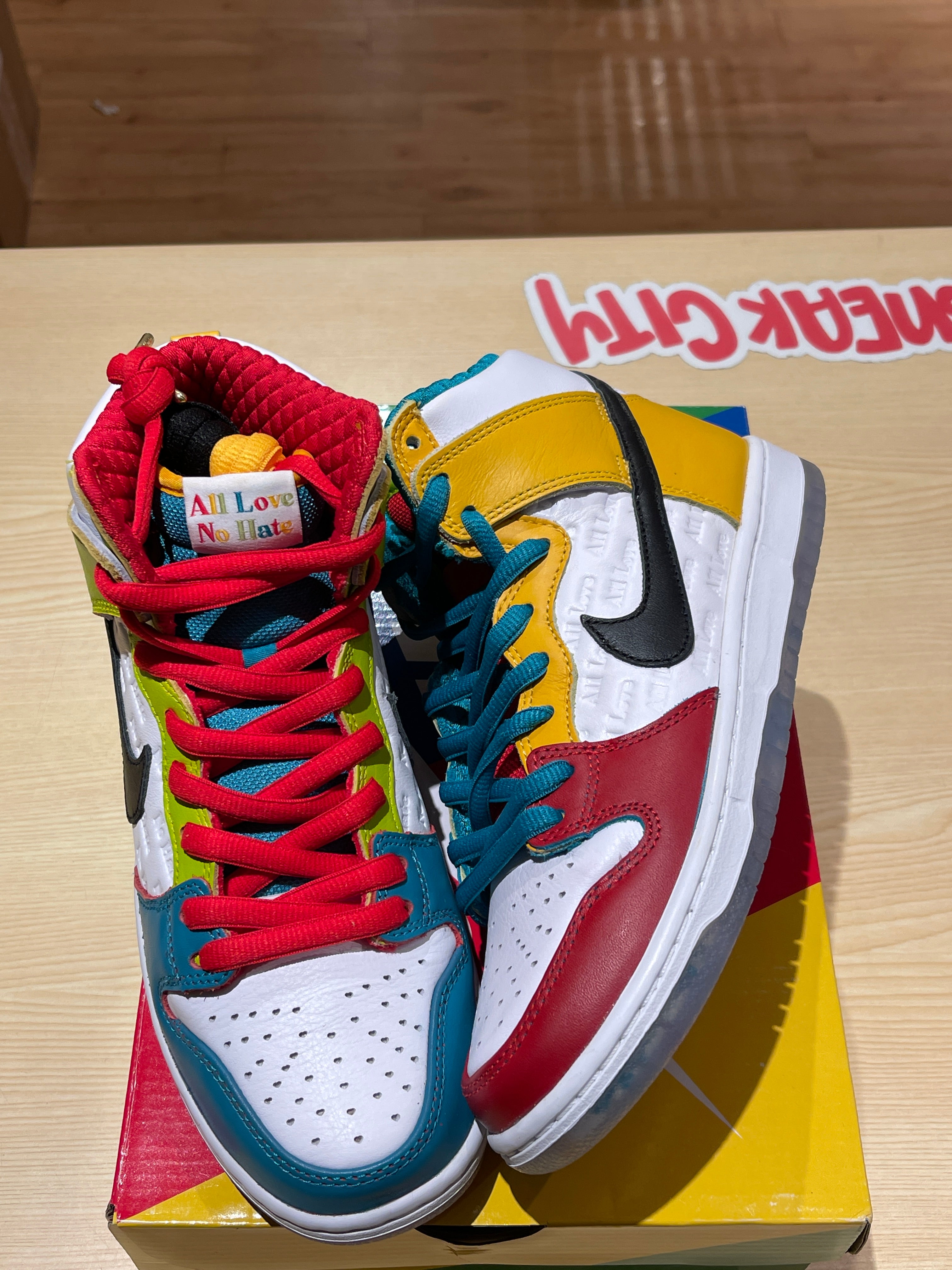 Nike SB Dunk High Pro froSkate All Love Sz 7.5M/9W – Sneak City