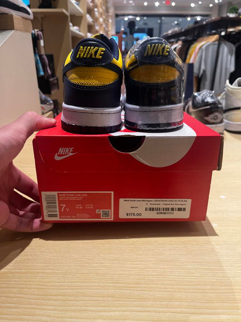 Nike Dunk Low Michigan (2021/2024) (GS) Sz 7Y/8.5W