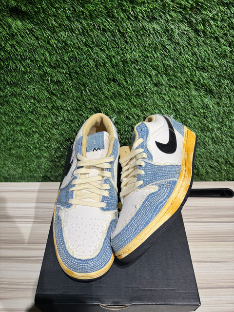 Jordan 1 Low SE WRMK Sashiko Denim Sz 10