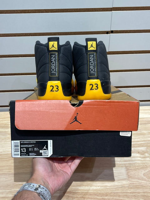 Jordan 12 Retro Black University Gold Sz 13