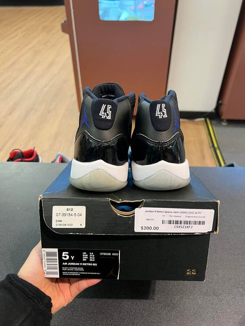 Jordan 11 Retro Space Jam (2016) (GS) Sz 5Y