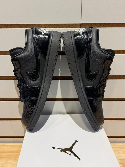 Jordan 1 Low SE Patent Elephant Black (Women's) Sz 8.5M