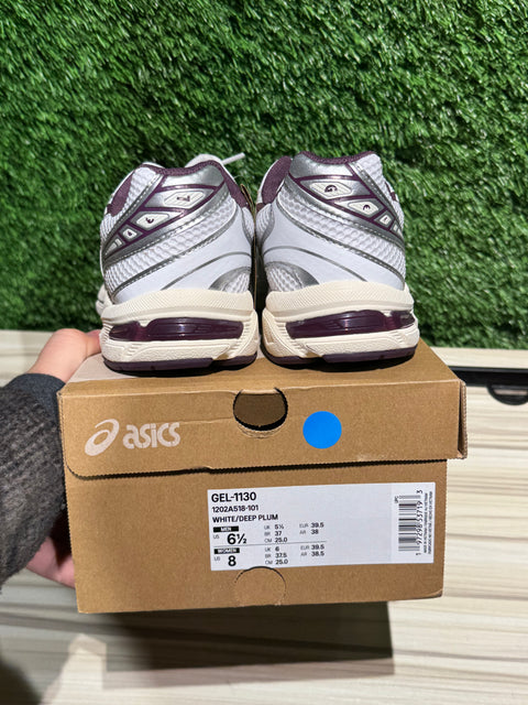 ASICS Gel-1130 White Deep Plum (Women's) Sz 6.5M