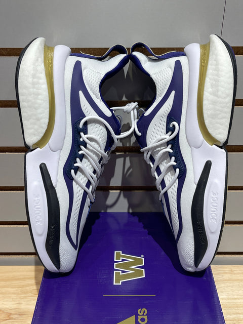 adidas Washington Alphaboost V1 Cloud White Team College Purple Core Black Sz 11