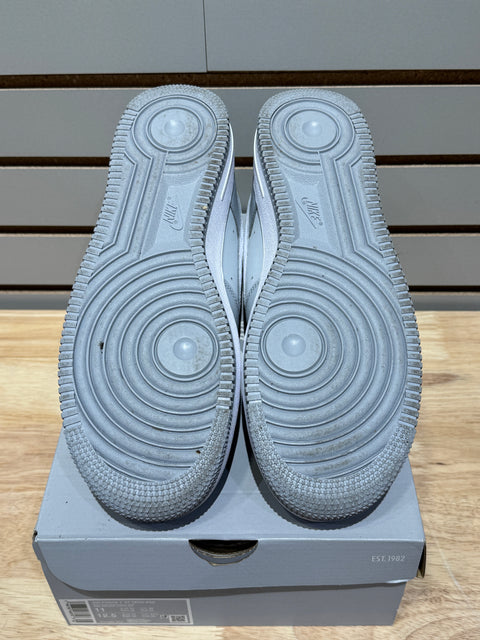 Nike Air Force 1 Low '07 LV8 Carbon Fiber Swoosh Wolf Grey White Sz 11M