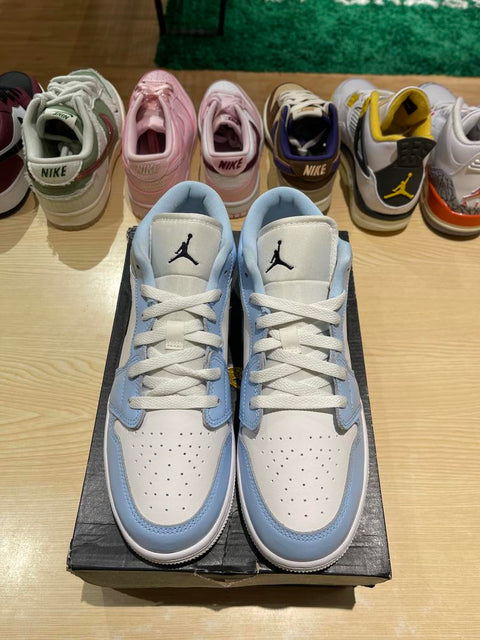 Jordan 1 Low Ice Blue Black (GS)