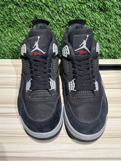 Jordan 4 Retro SE Black Canvas Sz 9.5M