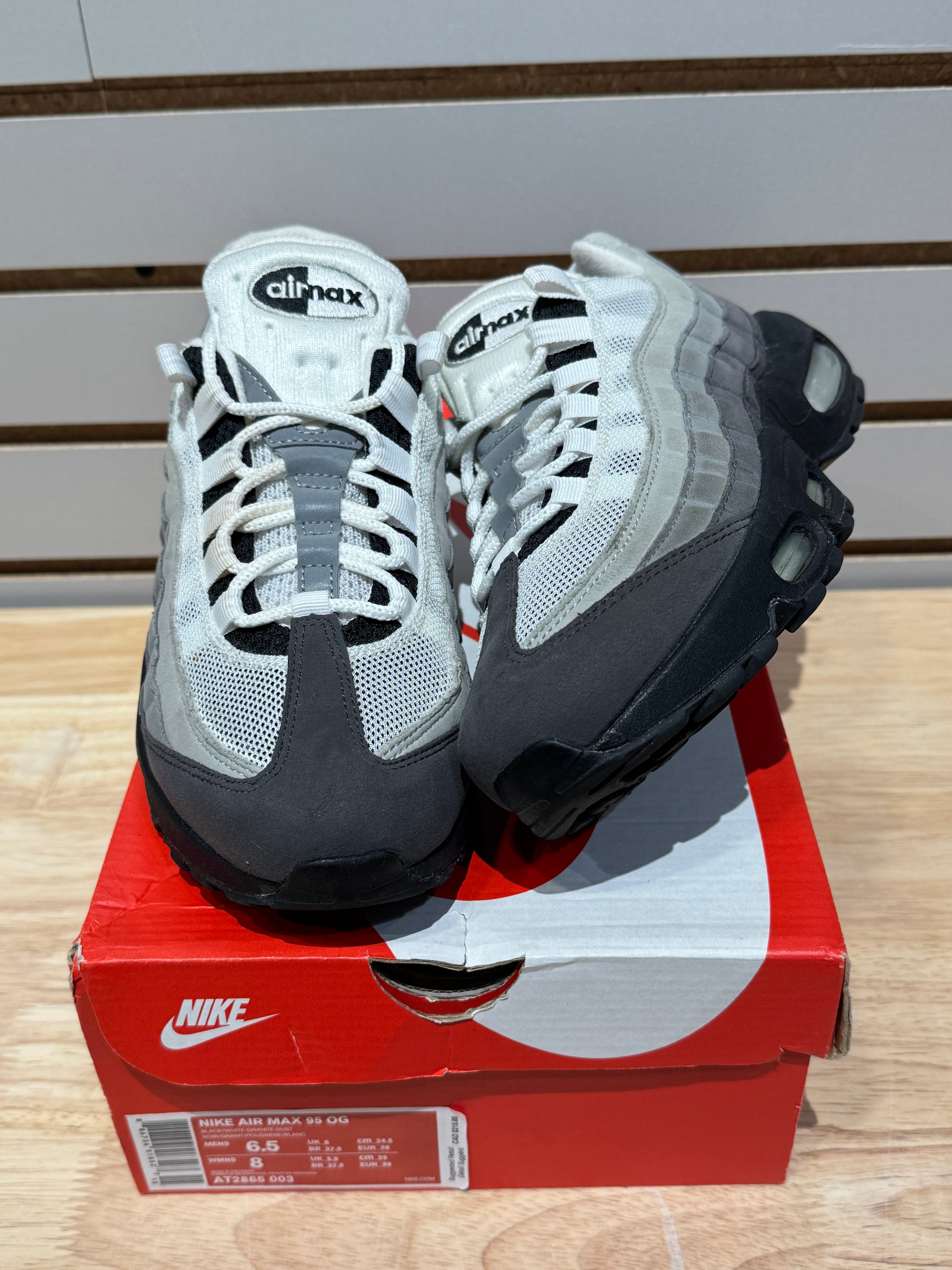 Nike Air Max 95 OG Black Anthracite Sz 6.5M/8W – Sneak City