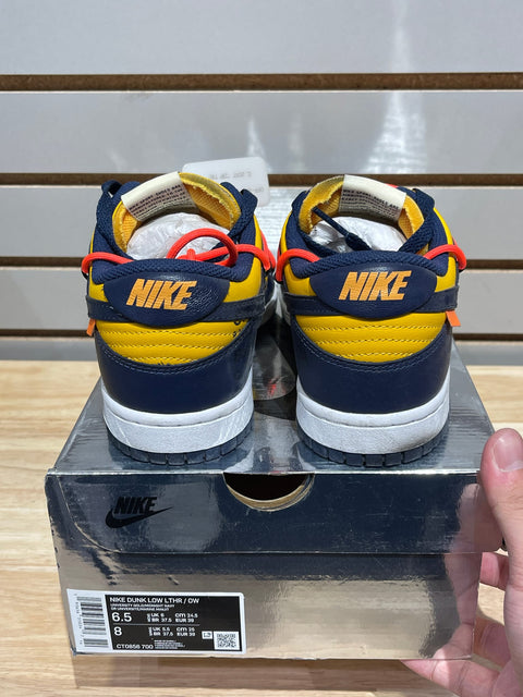 Nike Dunk Low Off-White University Gold Sz 6.5