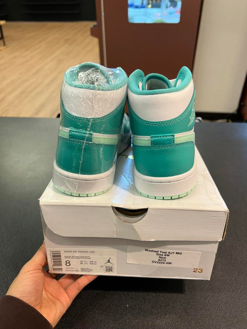 Jordan 1 Mid Washed Teal (Women's) Sz 8W