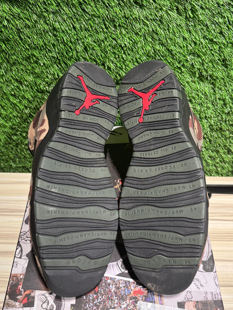 Jordan 10 Retro Woodland Camo Sz 14