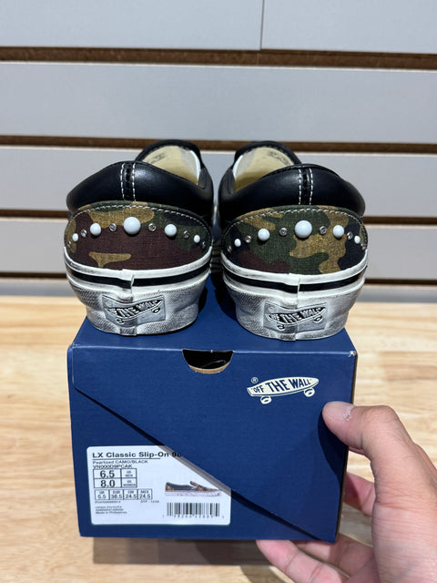 Vans LX Classic Slip-On 98 Pearlized Pack Camo Black Sz 6.5
