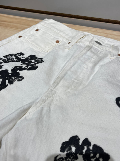 Denim Tears x Levi's Cotton Wreath 501 White Jeans 31x32
