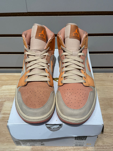 Jordan 1 Mid Apricot Orange (Women's) Sz 9M