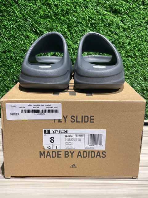 adidas Yeezy Slide Slate Grey Sz 8