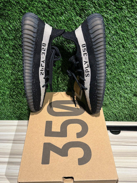 adidas Yeezy Boost 350 V2 Core Black White Sz 9.5