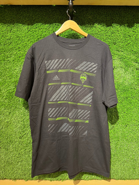 NWT Adidas Black & Green Soccer Seattle Sounders Tee Sz XL