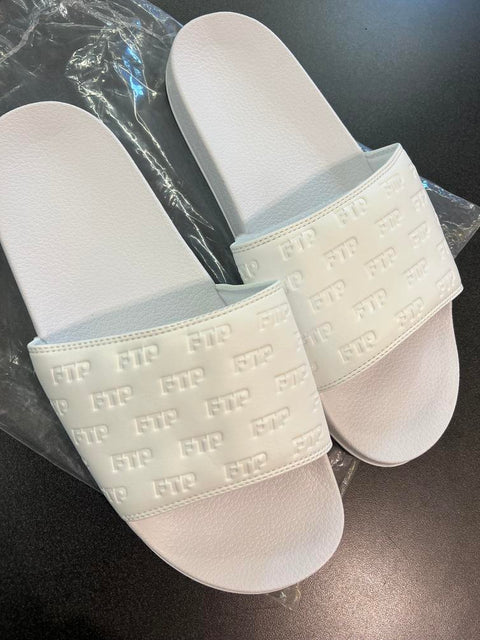 FTP Fuck The Population Slides White Sz 13