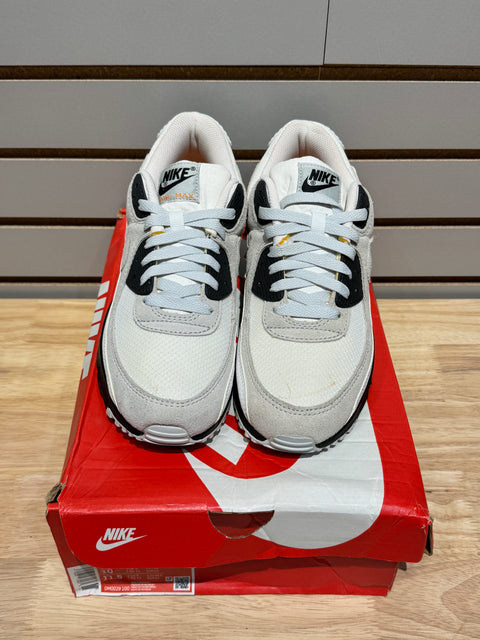 Nike Air Max 90 White Black Hot Curry Sz 10