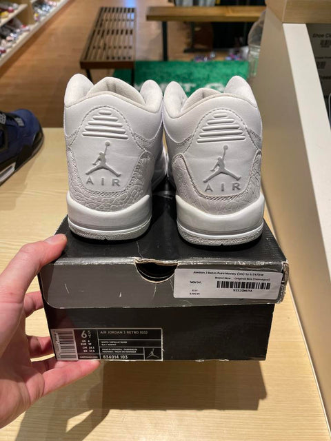 Jordan 3 Retro Pure Money (GS) Sz 6.5Y/8W