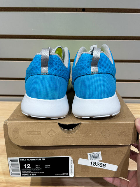 Nike Roshe Run FB Current Blue Sz 12