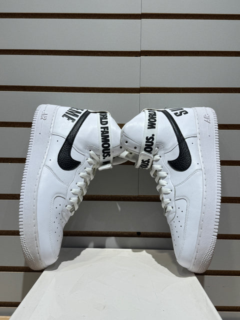 Nike Air Force 1 High Supreme World Famous White Sz 12