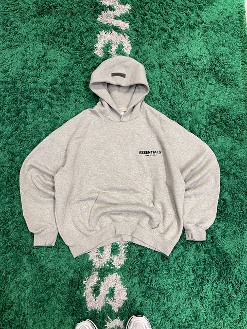 Fear of God Essentials Hoodie Dark Heather Oatmeal Sz L