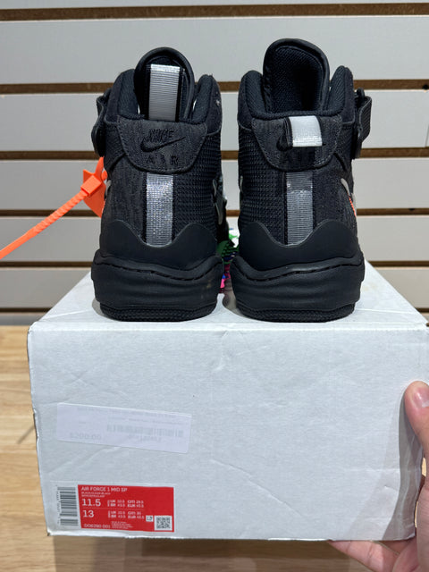 Nike Air Force 1 Mid Off-White Black Sz 11.5