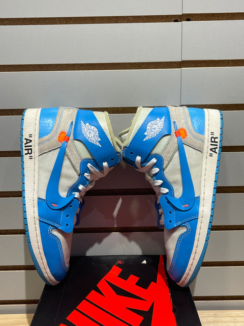 Jordan 1 Retro High Off-White University Blue Sz 10.5