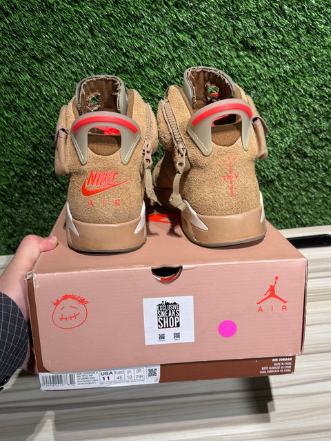 Jordan 6 Retro Travis Scott British Khaki Sz 11M
